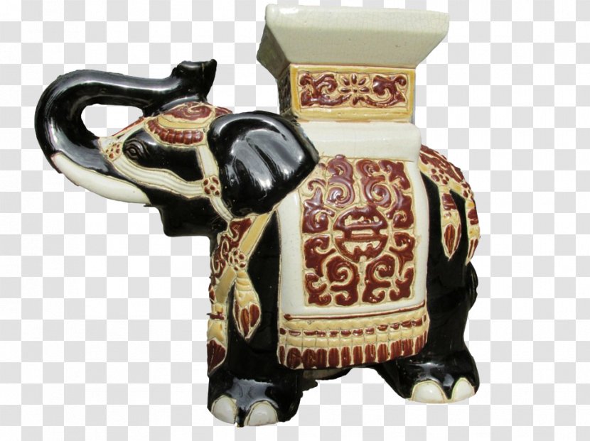 Indian Elephant Ceramic Porcelain Elephantidae Figurine - White - India Transparent PNG