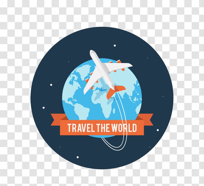 Airplane Happiness Greeting - Label - Travel Around The World Transparent PNG