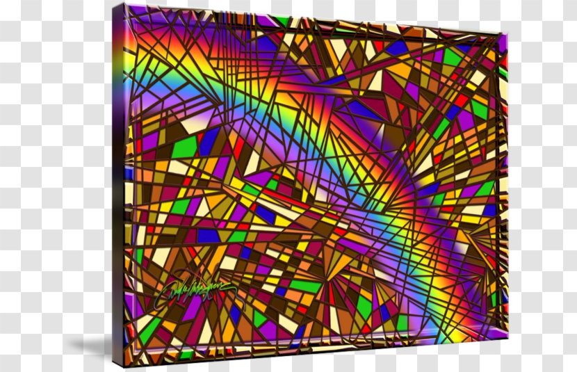 Stained Glass Modern Art Symmetry Line Pattern - Stain Transparent PNG