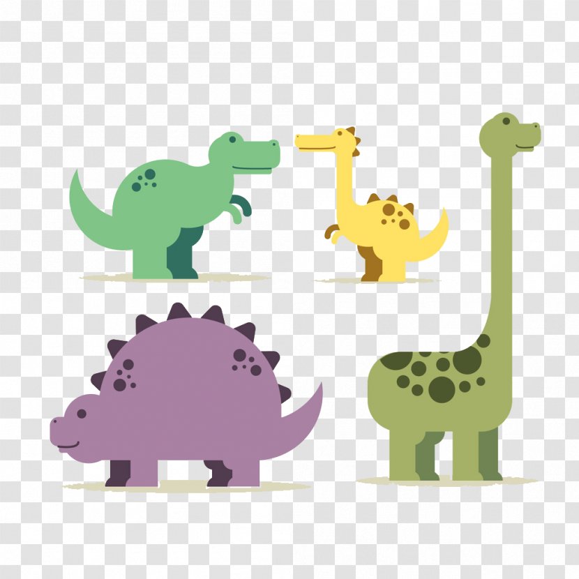 Dinosaur Download Euclidean Vector - Giraffidae - Cartoon Transparent PNG