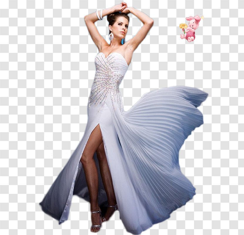 Wedding Dress Party Prom Cocktail - Watercolor Transparent PNG