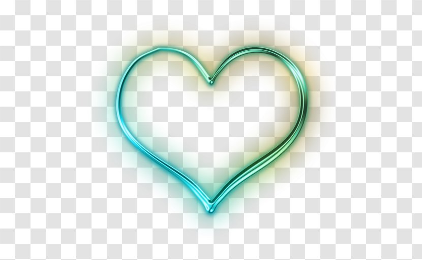 Neon Heart Light - Glowing Heart-shaped Transparent PNG