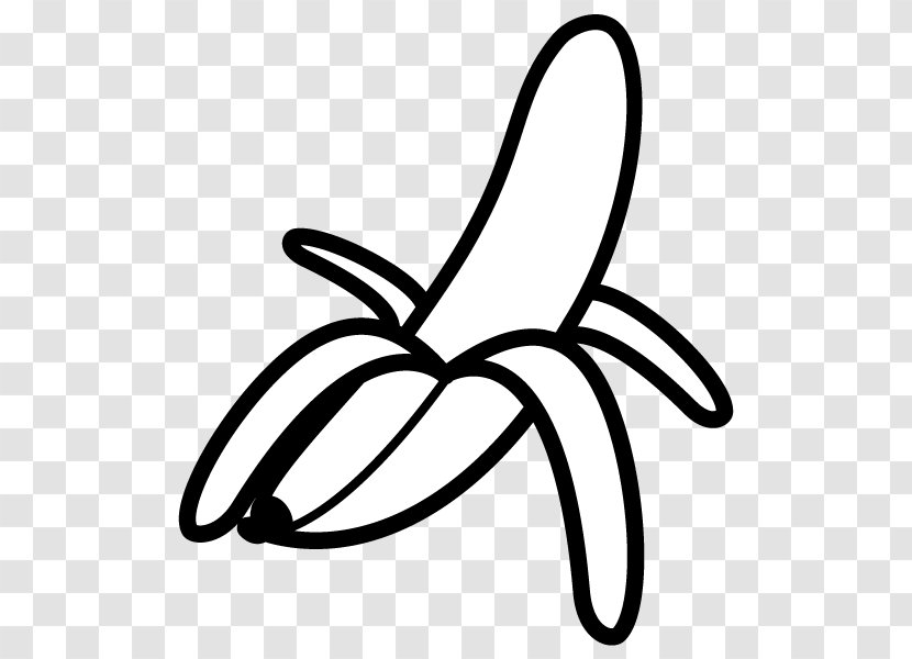 Black And White Clip Art Monochrome Painting Illustration Banaani - Coloring Book - Banana Transparent PNG