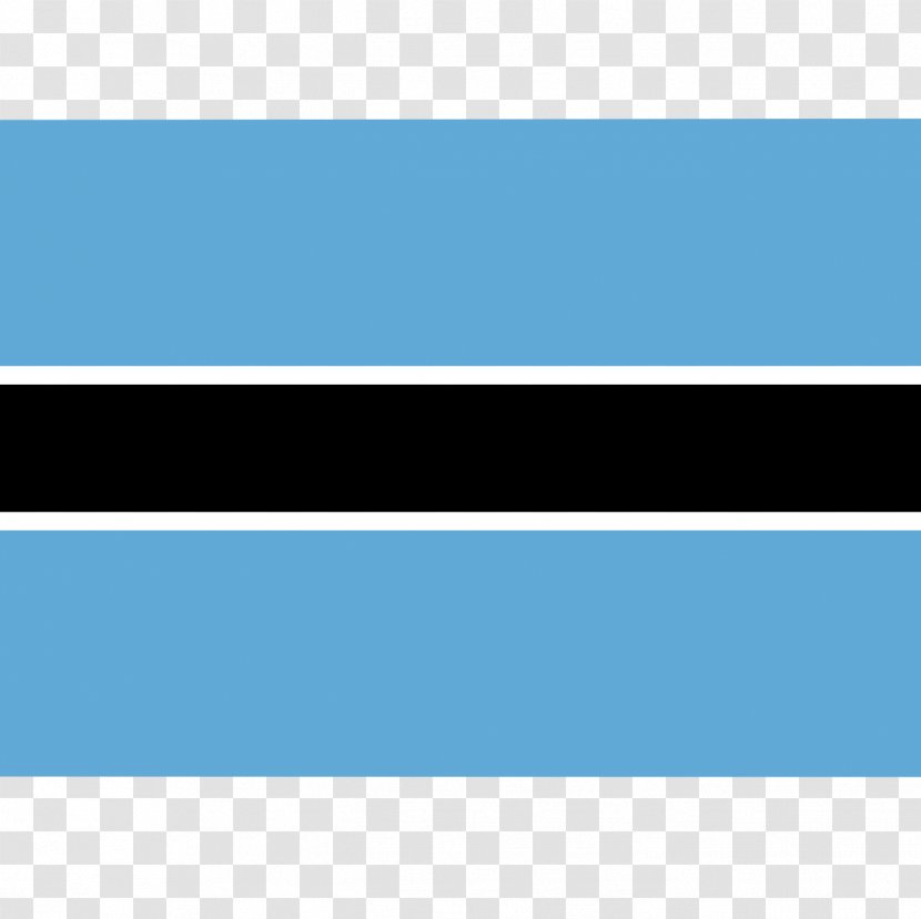Flag Of Botswana National Brazil - Electric Blue Transparent PNG