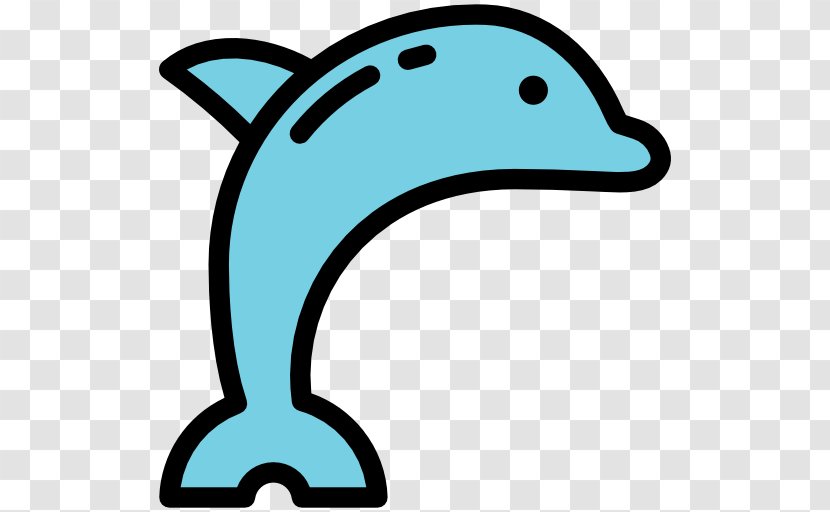 Dolphin Animal Icon - A Blue Transparent PNG