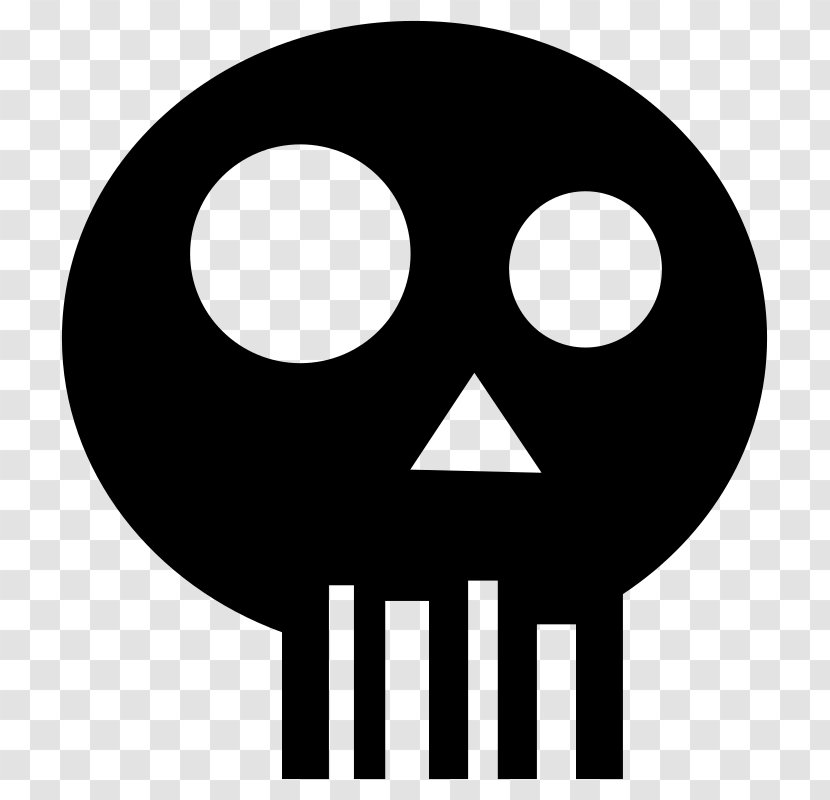 Human Skull Symbolism Clip Art - Black Transparent PNG