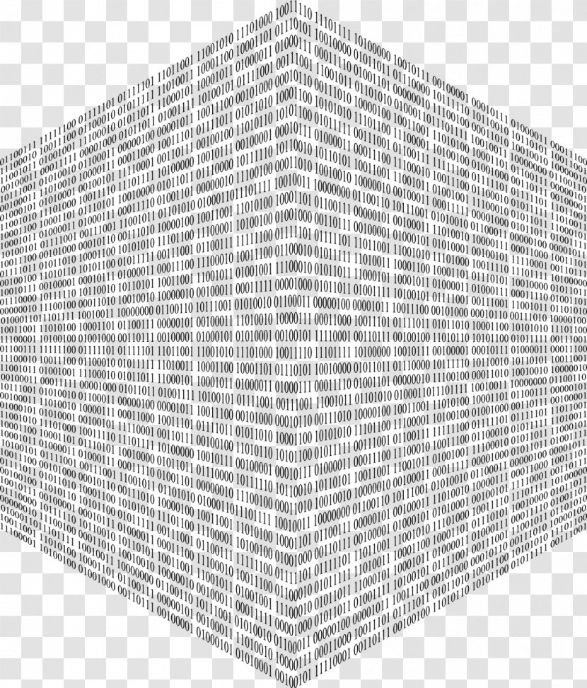 Binary Number Code Random Generation Clip Art - Roof - Cube Transparent PNG