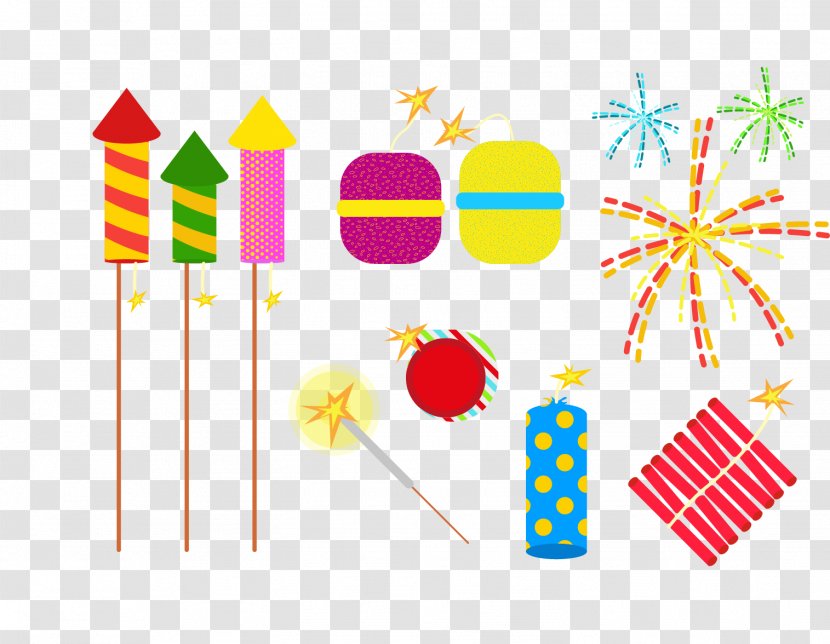 Fireworks Chinese New Year Clip Art - Vector In A Good Mood Transparent PNG