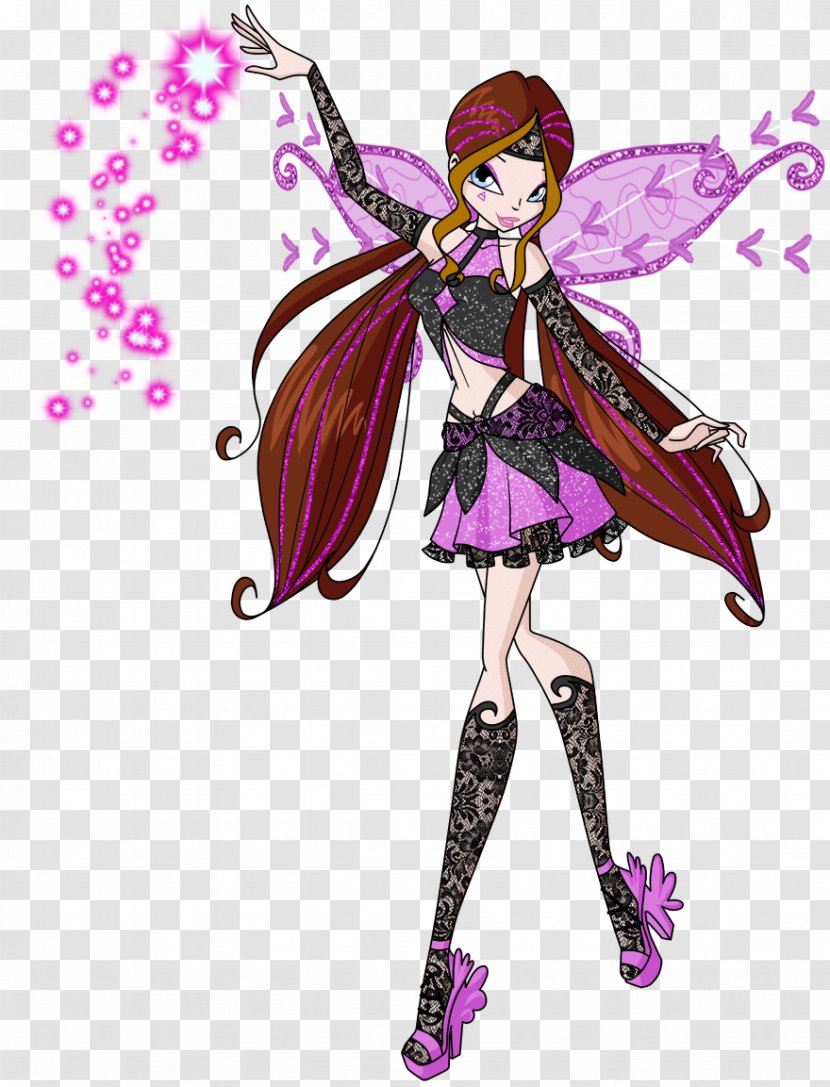 Believix Winx Fairy Image Illustration - Watercolor - Club Dark Bloom Transparent PNG