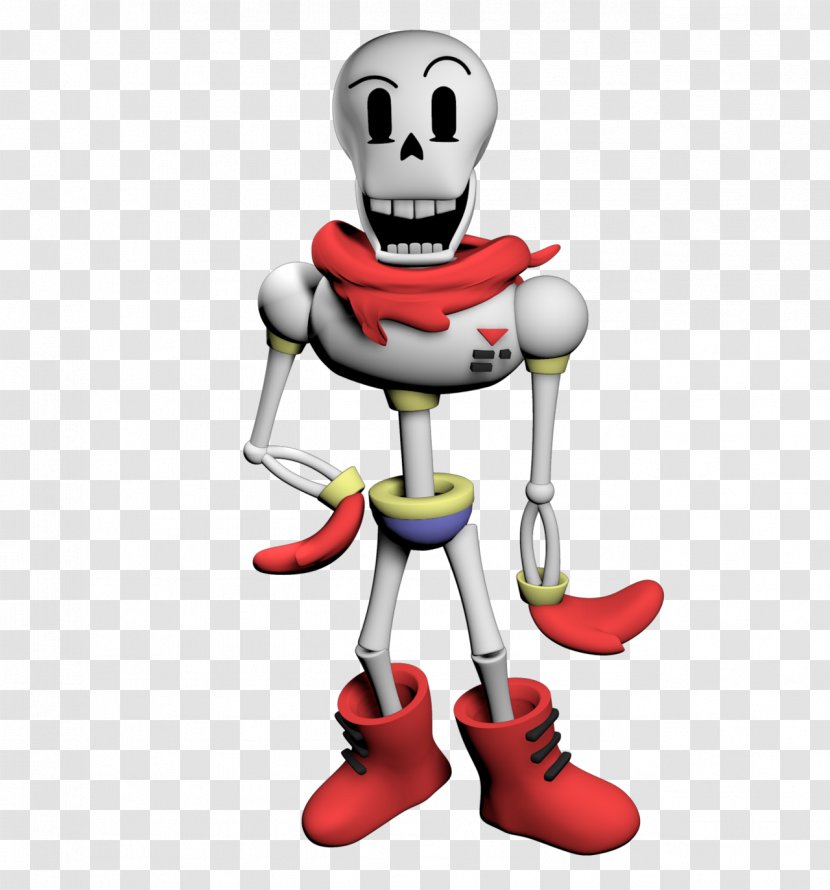 Undertale 3D Computer Graphics YouTube Mii - Figurine - Papyrus Transparent PNG