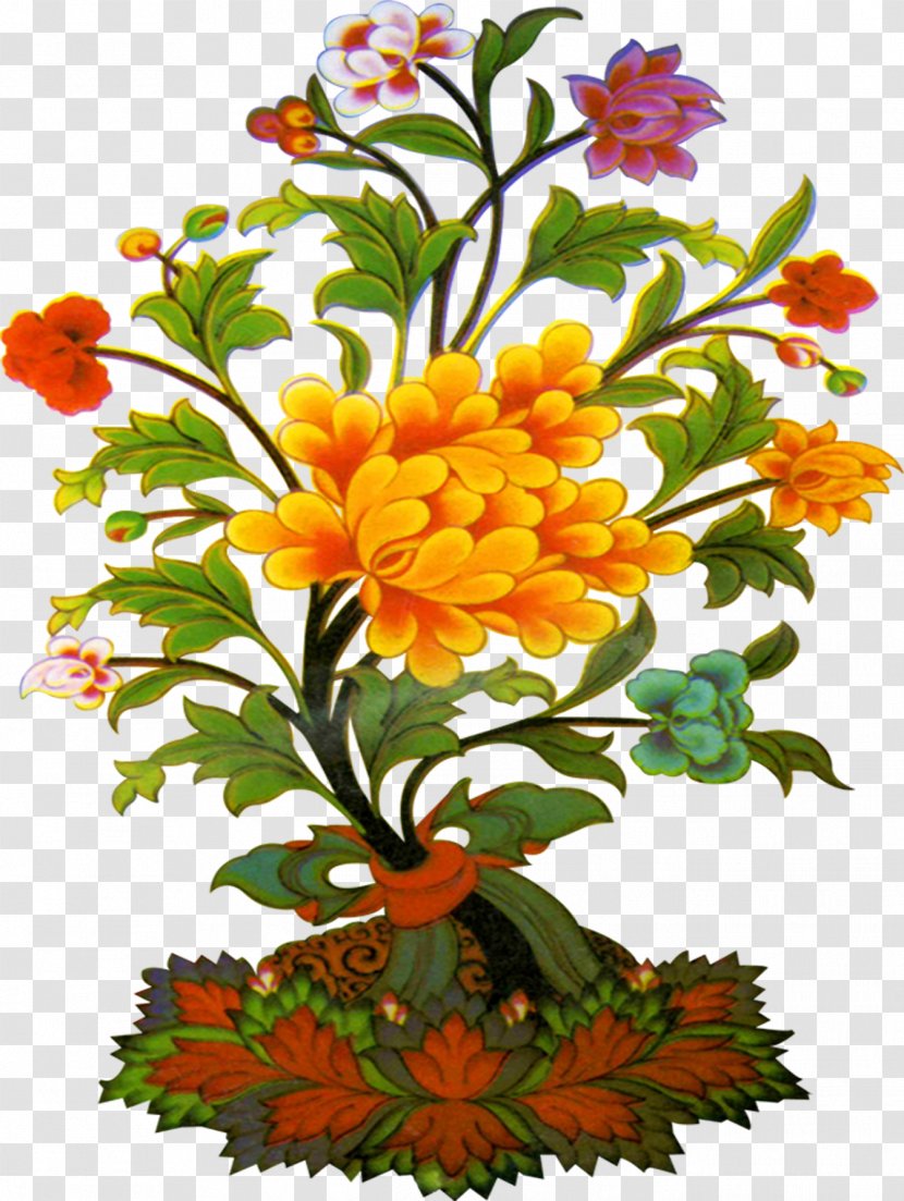 Tibetan People Floral Design Ashtamangala - Designer - Eight Auspicious Buckle Clip Free HD Transparent PNG