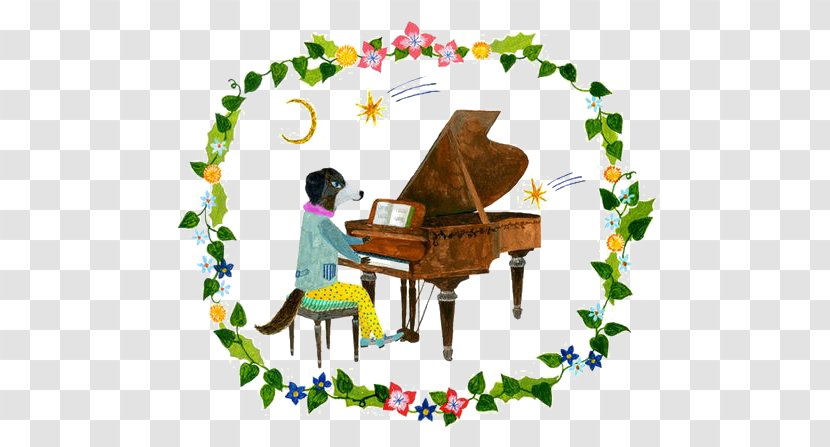 Play Piano Dog Download Illustration - Hand-painted Transparent PNG