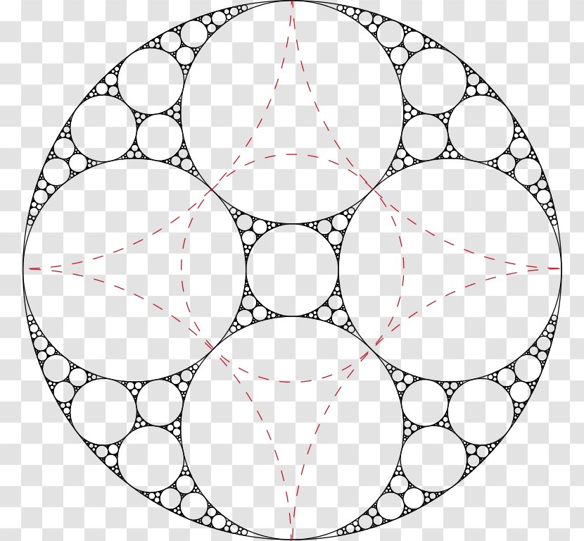 Apollonian Gasket Fractal Circle Möbius Transformation Mathematics - Symmetry Transparent PNG