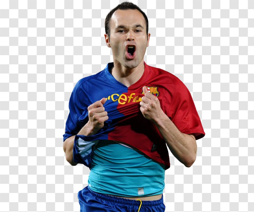 Andrés Iniesta Jersey FC Barcelona T-shirt Shoulder - Fc Transparent PNG