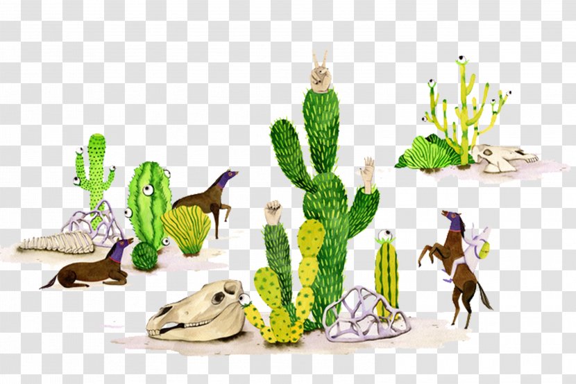 Visual Arts Drawing Illustrator Illustration - Cover Art - Cactus People Transparent PNG