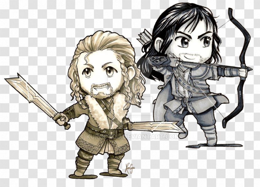 Thorin Oakenshield Kili Fili Bilbo Baggins Thranduil - Artwork - The Hobbit Transparent PNG