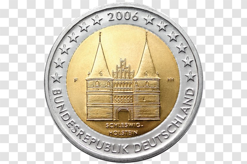 Holstentor 2 Euro Coin Commemorative Coins - Mint Transparent PNG