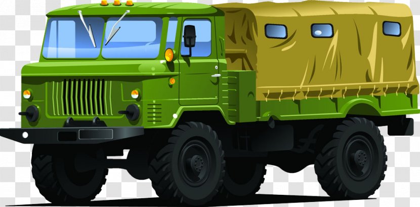 Car Military Vehicle Truck Army - Mode Of Transport - Cartoon Painted Transparent PNG