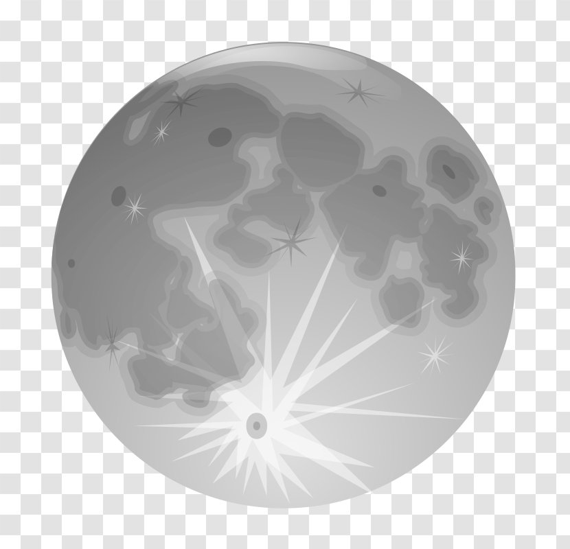 Full Moon Clip Art - White - Outer Space Transparent PNG