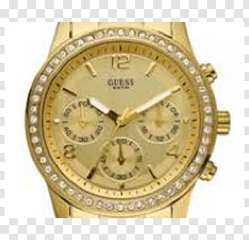 Watch Guess Chronograph Gold Dial Transparent PNG