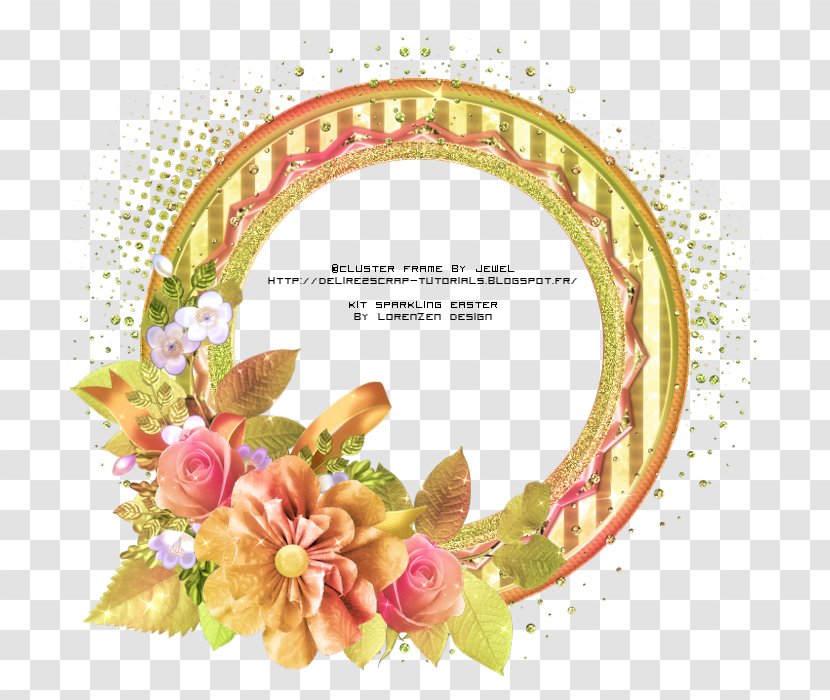 Floral Design Picture Frames Cut Flowers PSP - Text Transparent PNG