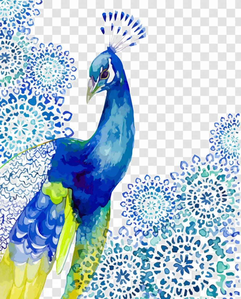 Watercolor Painting Peafowl Drawing Art - Color - Peacock Transparent PNG