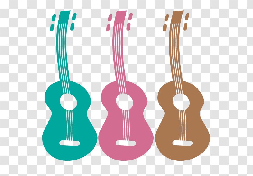 Ukulele Graphic Design Logo - Silhouette - Holiday Red Transparent PNG