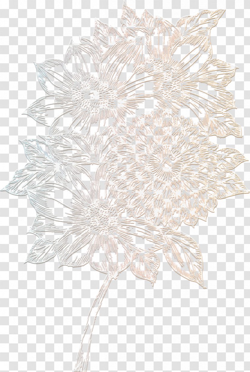 Floral Design Monochrome Petal Flowering Plant - Drawing - Delicate Flowers Transparent PNG