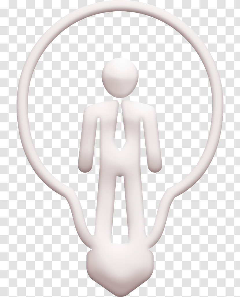 Businessman Standing Inside A Light Bulb Icon Business Icon Bulb Icon Transparent PNG