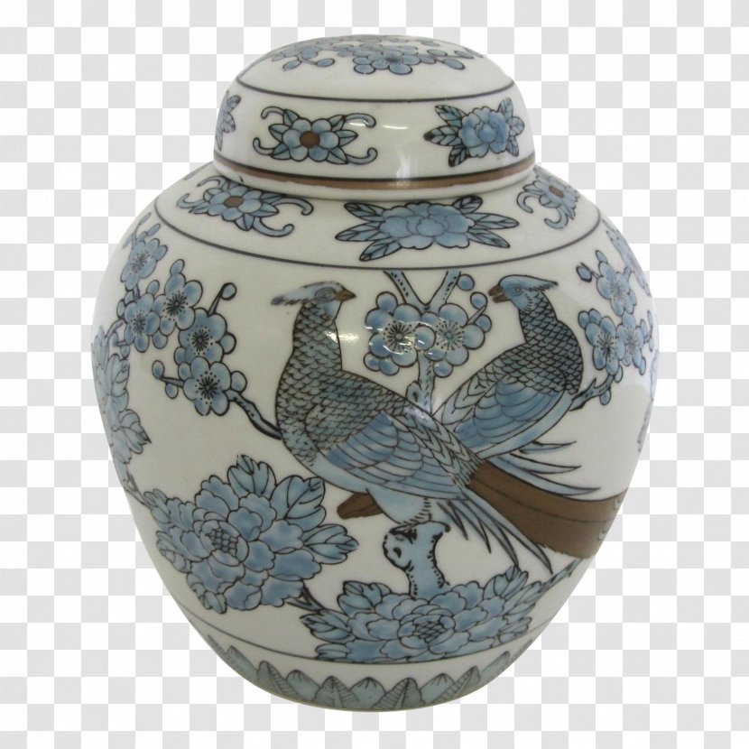 Blue And White Pottery Imari Ware Ceramic Vase - Hand-painted Cherry Transparent PNG