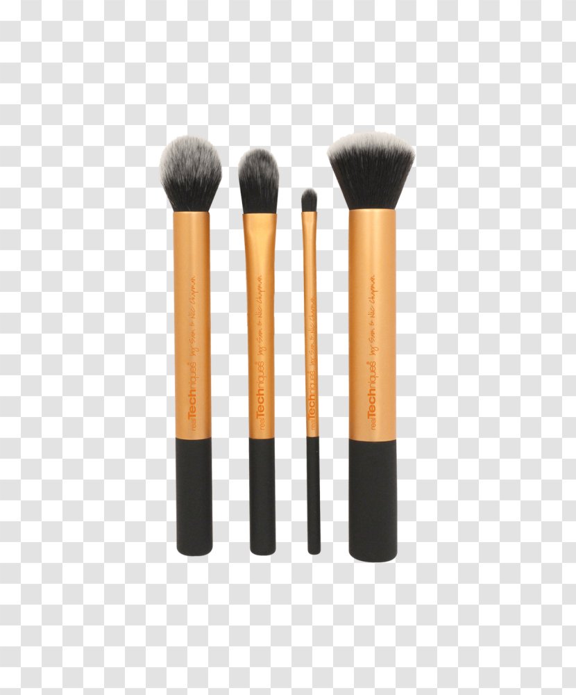Real Techniques Core Collection Makeup Brush Starter Set Cosmetics - Concealer - Realistic Make Up Transparent PNG