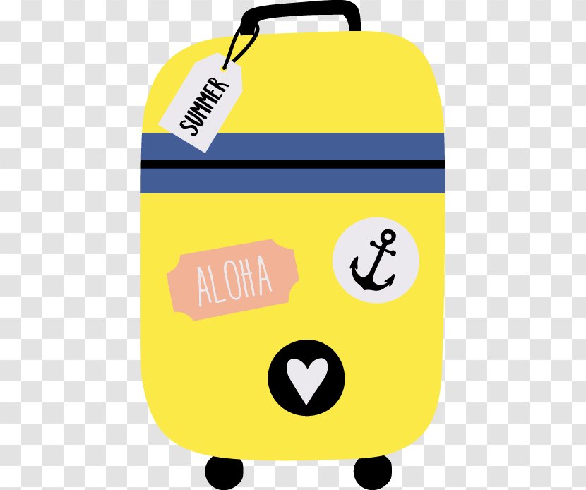 Suitcase Cartoon Baggage Clip Art - Smile Transparent PNG