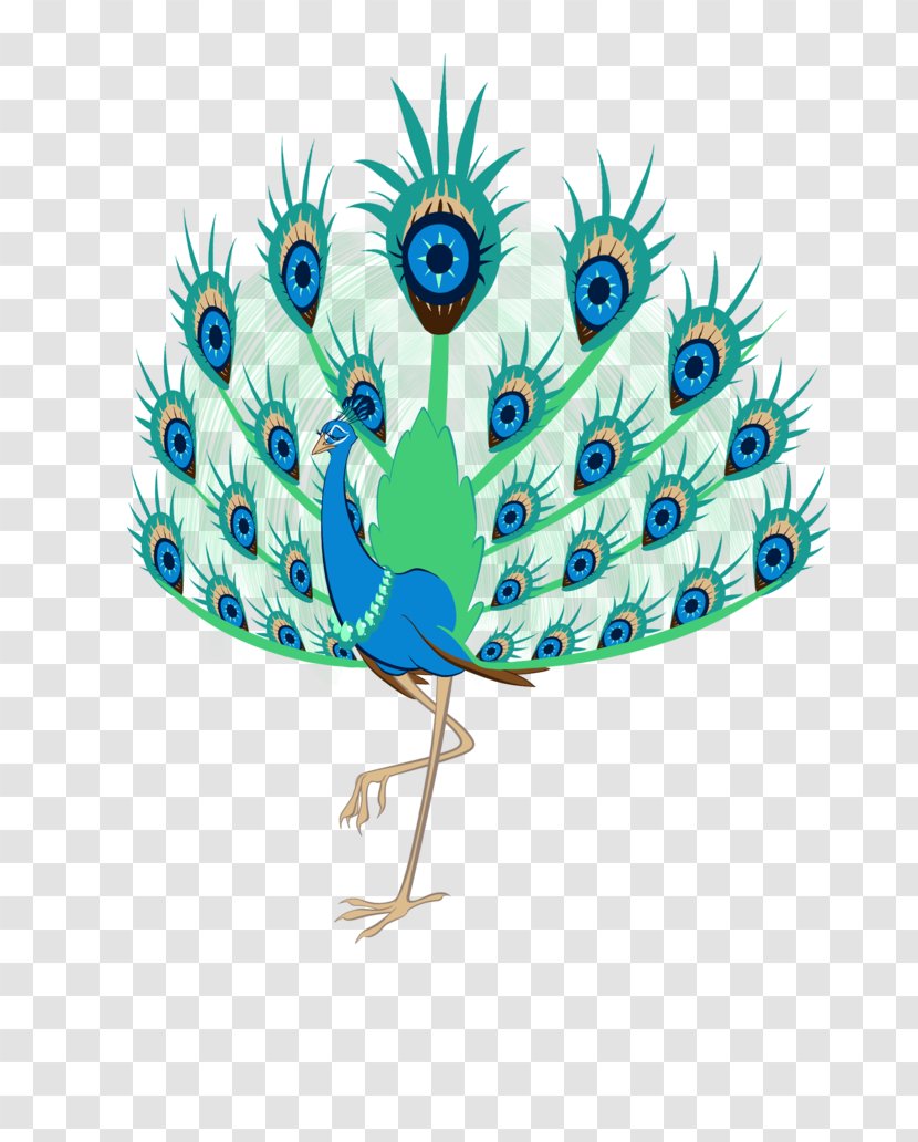 Bird Feather Peafowl Cartoon Comics - Royaltyfree Transparent PNG