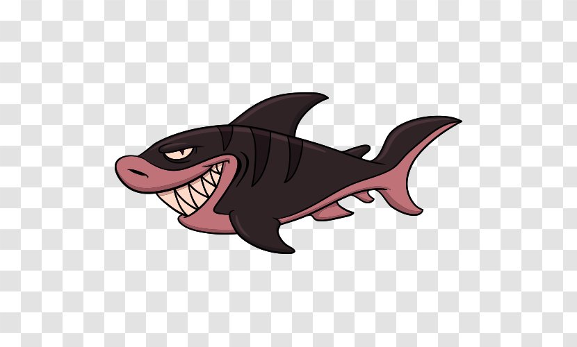 Shark Cartoon - Marine Mammal Transparent PNG