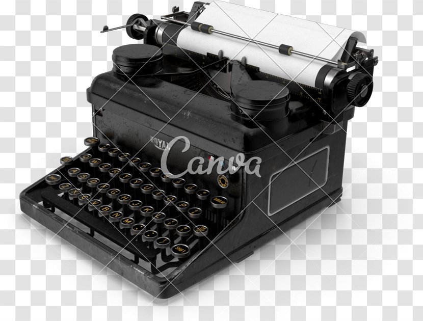 Office Supplies Typewriter Download - Royal Company Transparent PNG