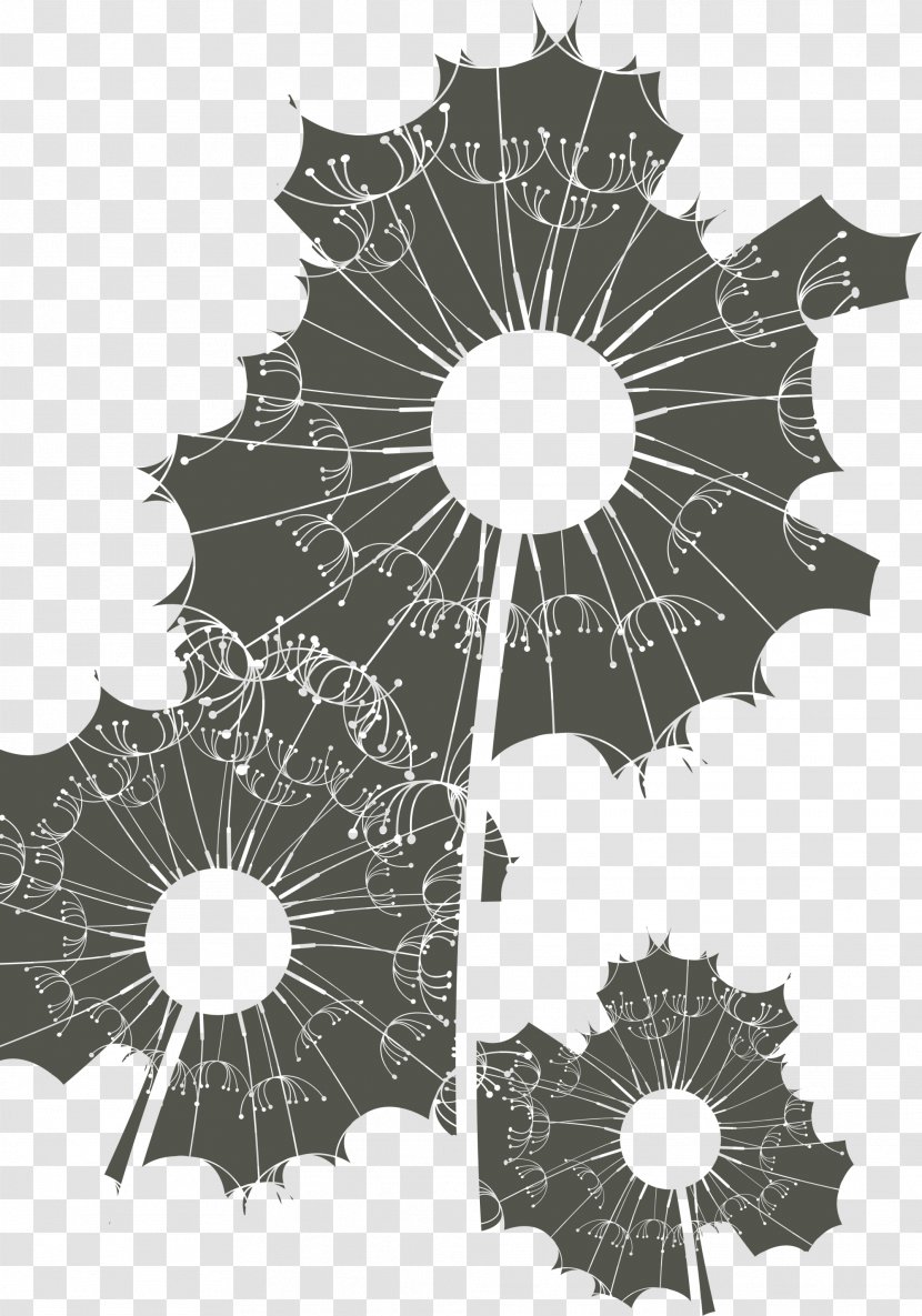 Common Dandelion Graphic Design - Creativity - Black Transparent PNG