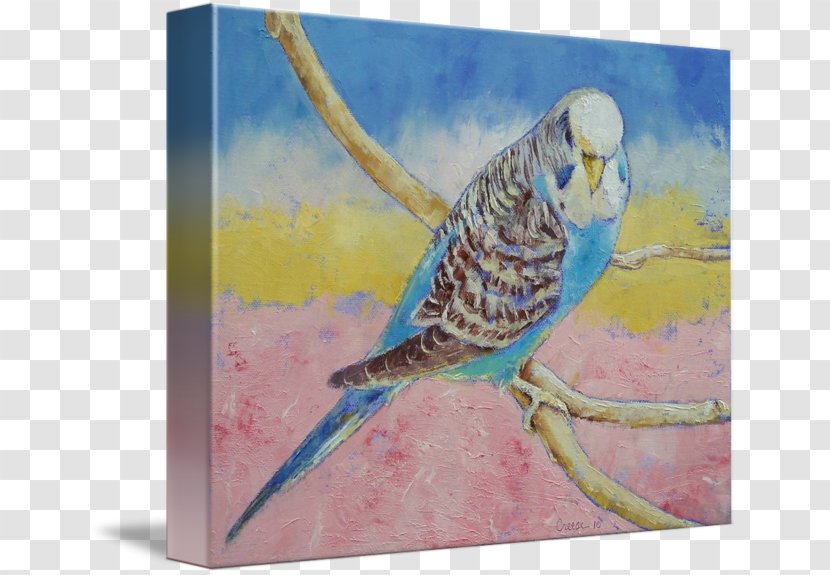 Budgerigar Parrot Parakeet Bird Painting - Oil Blue Sky Transparent PNG