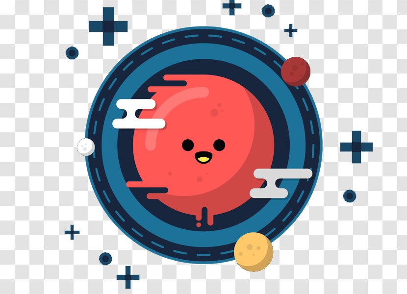 Earth Cartoon Planet - Red Transparent PNG
