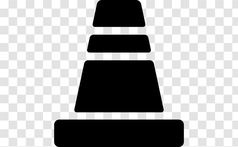 Traffic Cone - Black And White Transparent PNG