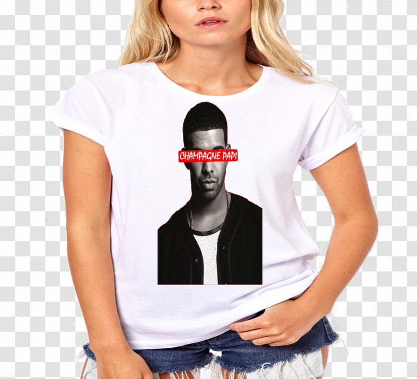 T-shirt Top Sleeve Casual - Cartoon - Drake Transparent PNG