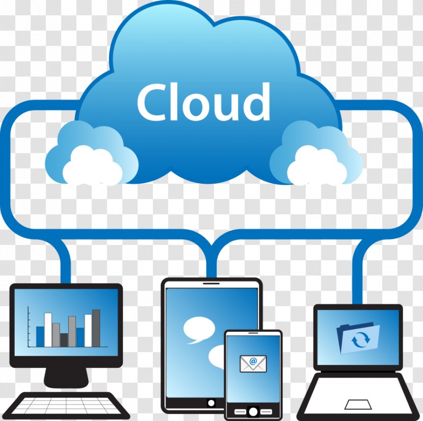 Cloud Computing File Sharing Service Computer - Telephony - Vector Blue Services Transparent PNG