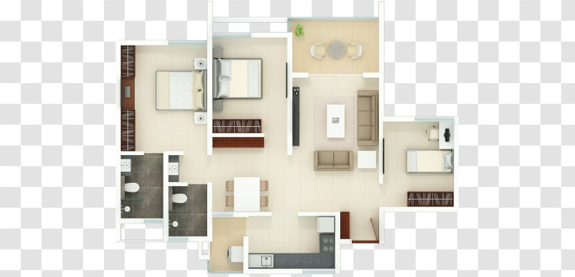 Floor Plan Building Storey Home - View Furniture Transparent PNG