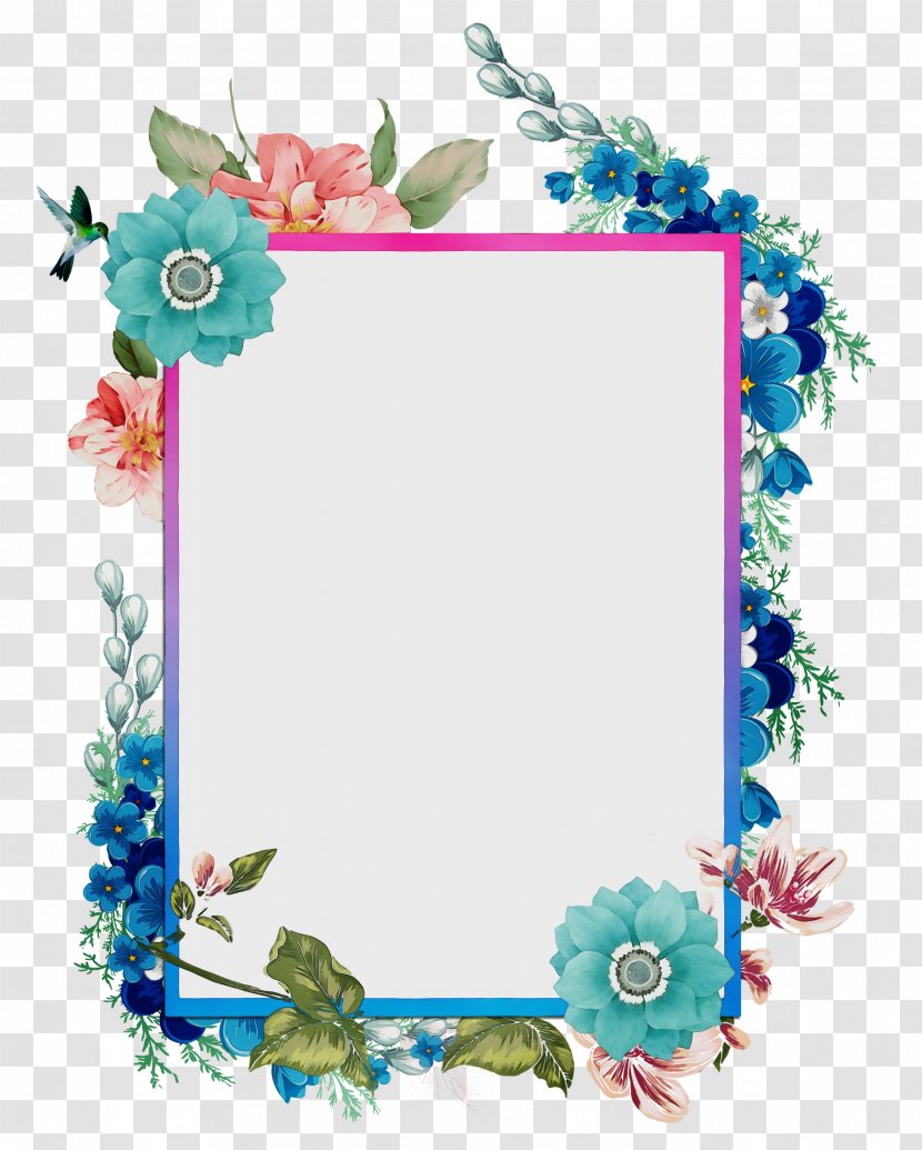 Background Flowers Frame - Picture Frames - Interior Design Transparent PNG