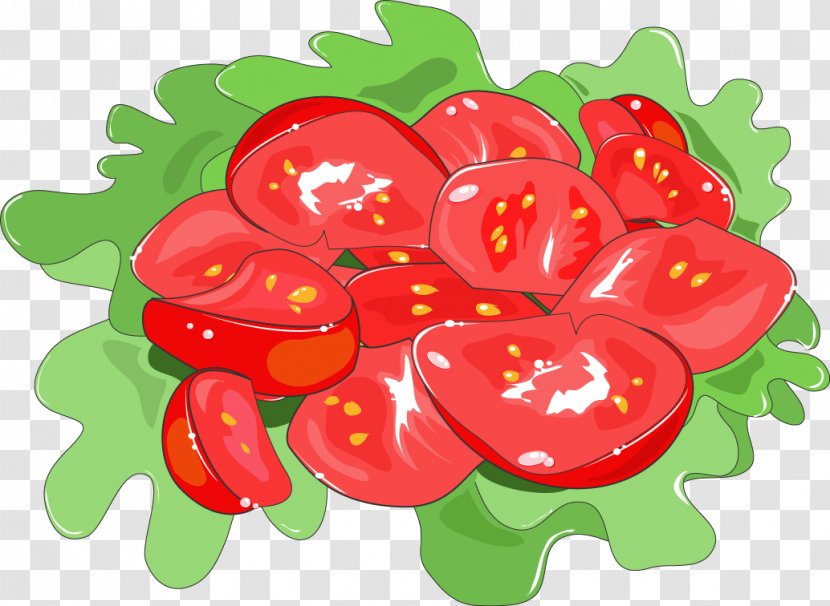 Strawberry Food Salad Servier Medical Tomato Transparent PNG