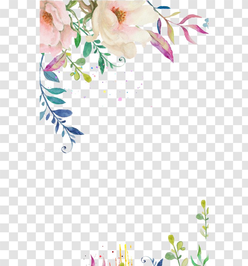 Watercolor Painting Flower Clip Art - Purple Flowers Wedding Invitation Transparent PNG