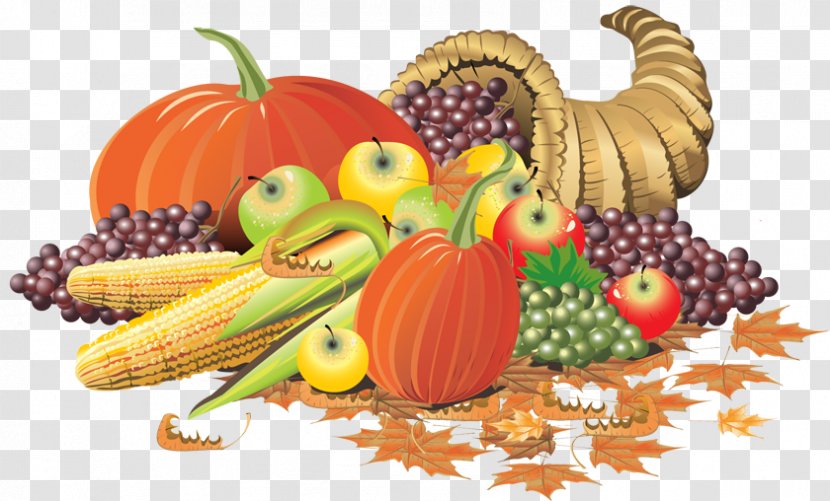 Thanksgiving Cornucopia Holiday Clip Art - Pumpkin Transparent PNG
