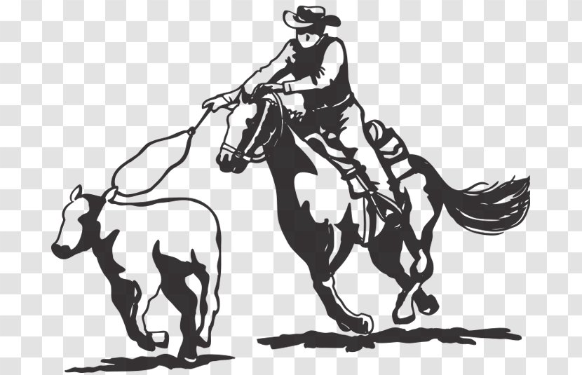Calf Roping Corriente Rodeo Team Vector Graphics - Horse Like Mammal - Bull Riding Transparent PNG
