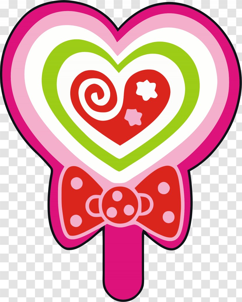 Lollipop Candy Cake - Heart - Rainbow Transparent PNG