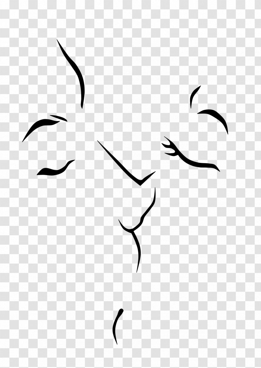 Kiss Couple Love Drawing Clip Art - Area Transparent PNG
