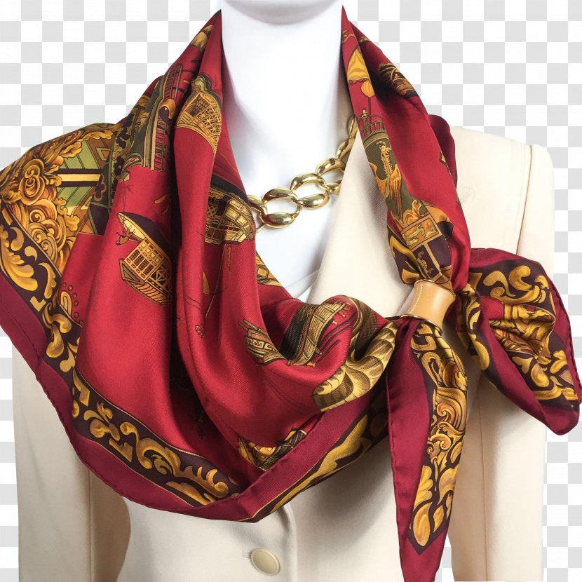 Scarf Hermès Silk Nightshirt Clothing Accessories - Magenta - Dress Transparent PNG